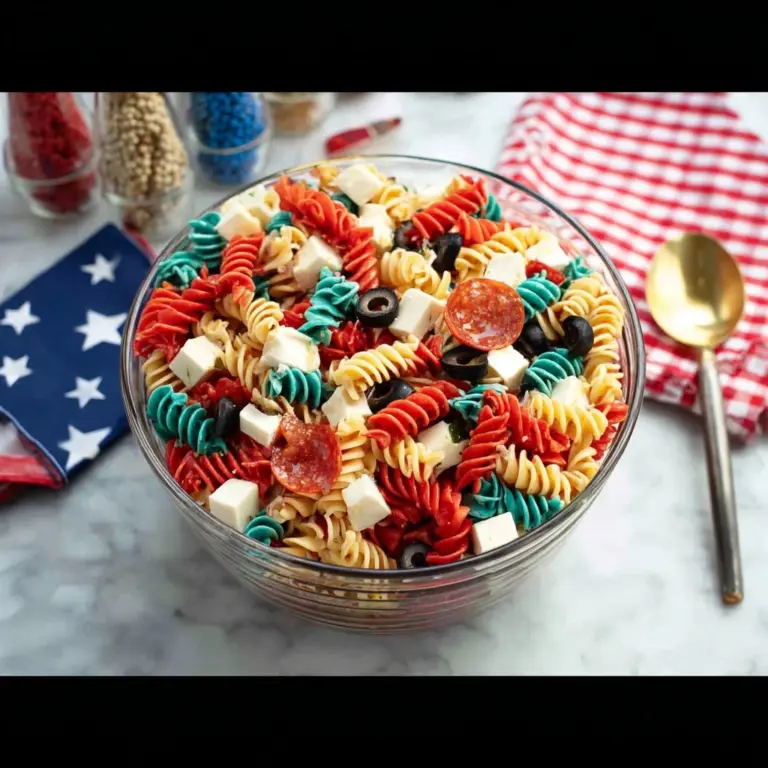 RED, WHITE, AND BLUE PASTA SALAD Recipe
