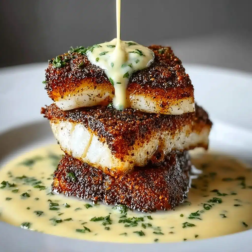 Delicious Lemon Garlic Butter Cod with Crispy Skin Recipe - Recipe Image