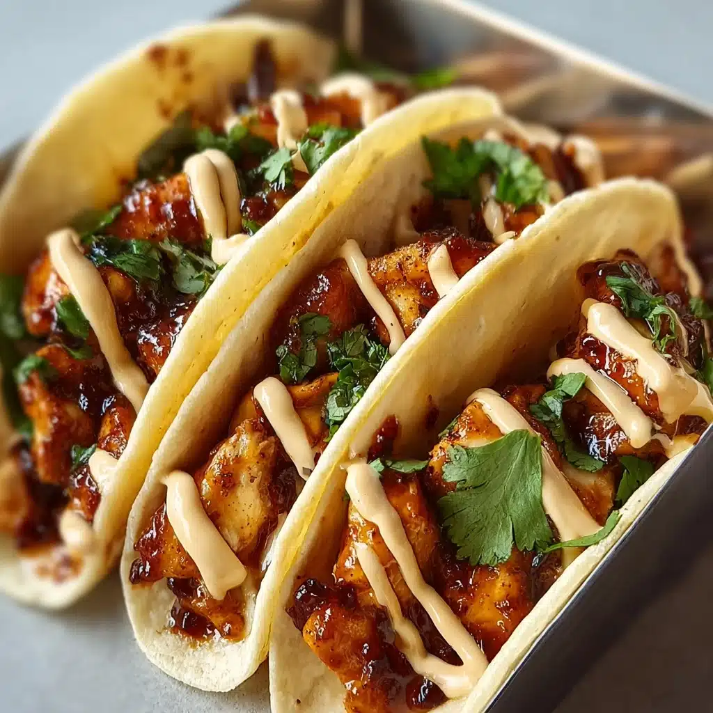Garlic Butter Honey BBQ Chicken Tacos Recipe