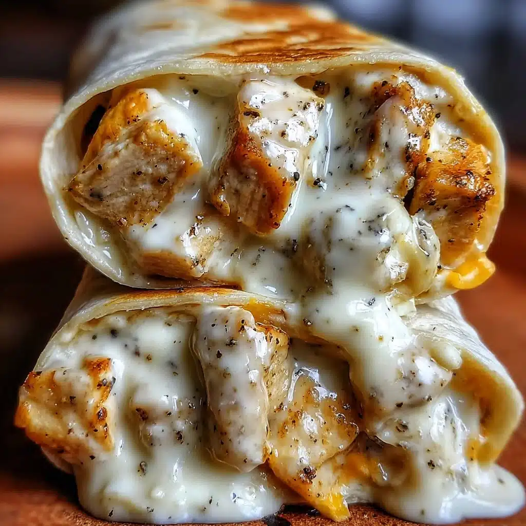great Cheesy Garlic Chicken Wraps Recipe