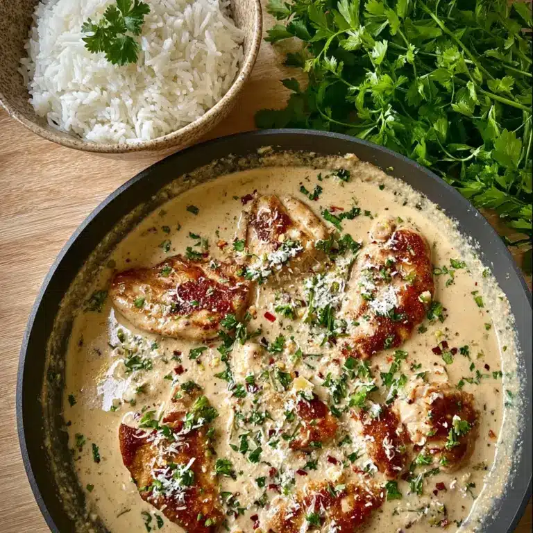 Creamy Smothered Chicken and Rice Recipe