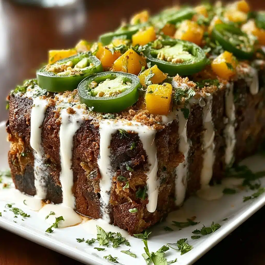 Smoky Jalapeño Popper Meatloaf with Creamy Ranch Drizzle Recipe - Recipe Image