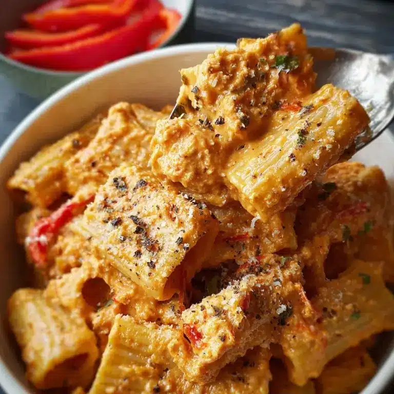 ROASTED RED PEPPER RIGATONI Recipe