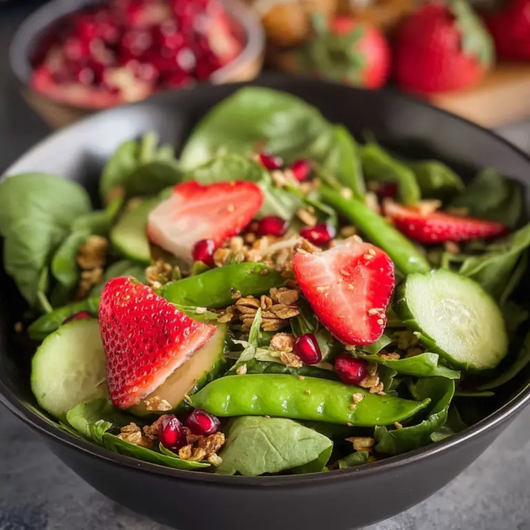 Strawberry, Snap Pea, and Mixed Green Salad Recipe