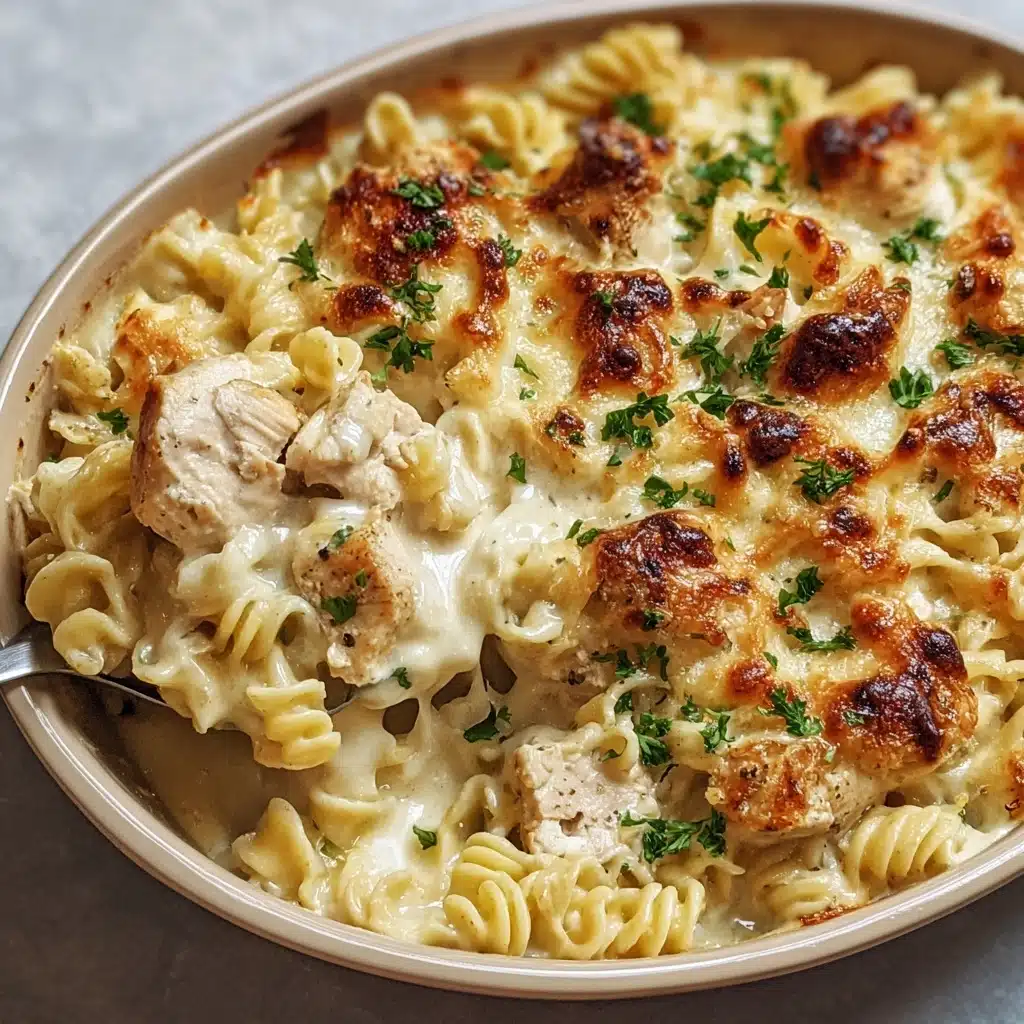 Garlic Parmesan Chicken Pasta Bake Recipe - Recipe Image