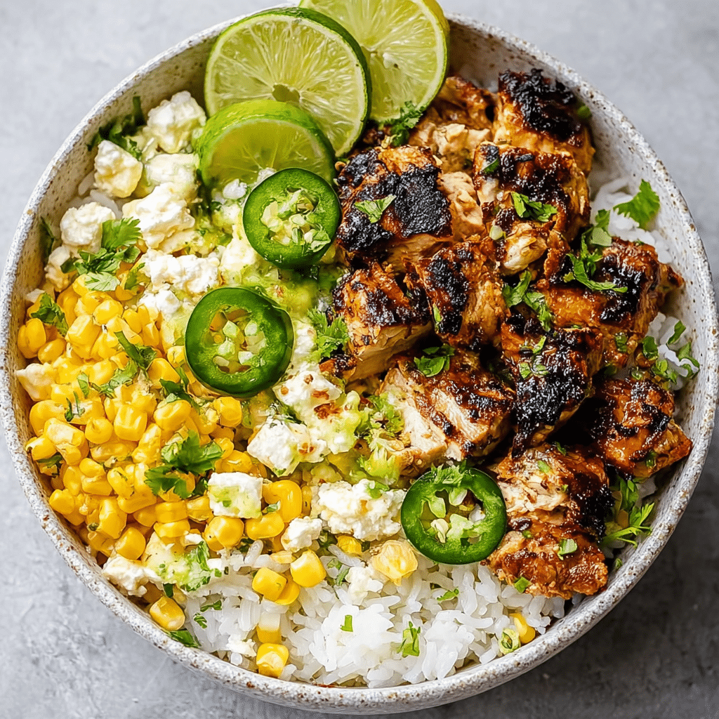 Street Corn Chicken Rice Bowl Recipe - Recipe Image