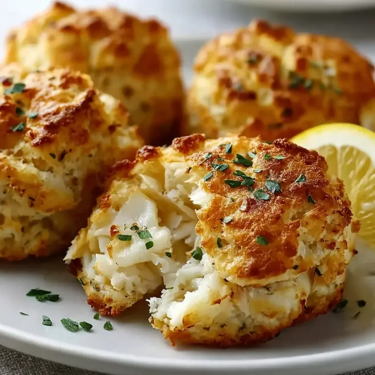 Crab Stuffed Cheddar Bay Biscuits with Lemon Butter Recipe