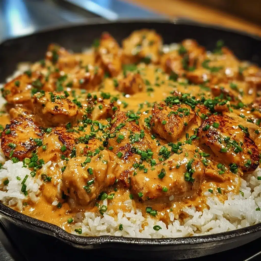 Creamy Smothered Chicken and Rice Recipe - Recipe Image