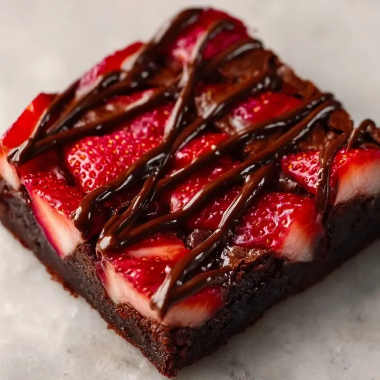Chocolate Covered Strawberry Brownies Recipe