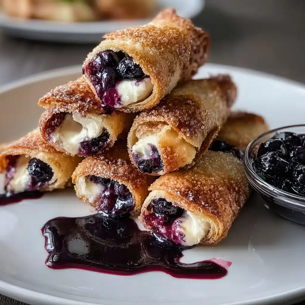 Blueberry Cream Cheese Egg Rolls Recipe - Recipe Image