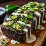 Smoky Jalapeño Popper Meatloaf with Creamy Ranch Drizzle Recipe