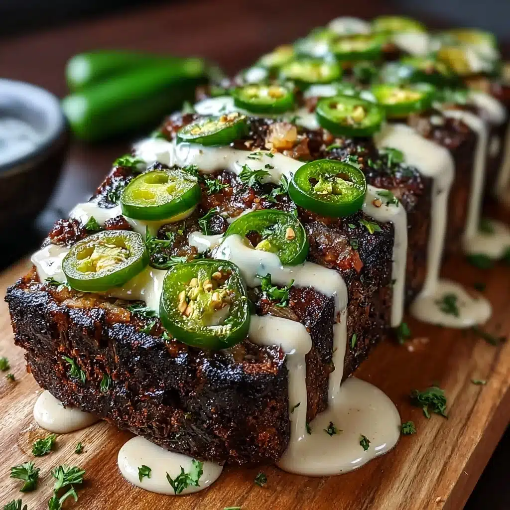 Smoky Jalapeño Popper Meatloaf with Creamy Ranch Drizzle Recipe - Recipe Image