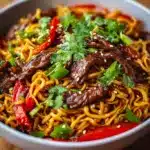 Sticky Beef Noodles Recipe