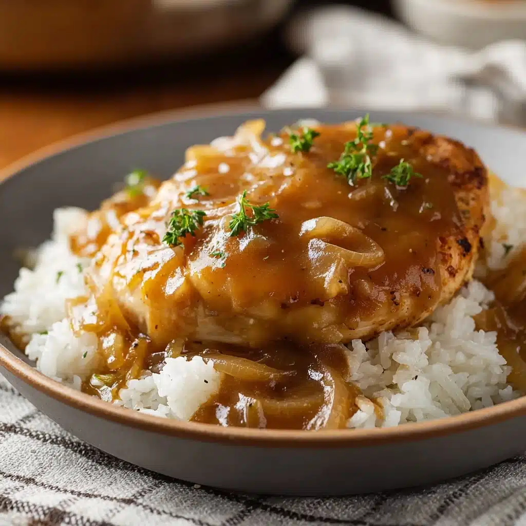 Smothered Chicken and Rice Recipe - Recipe Image