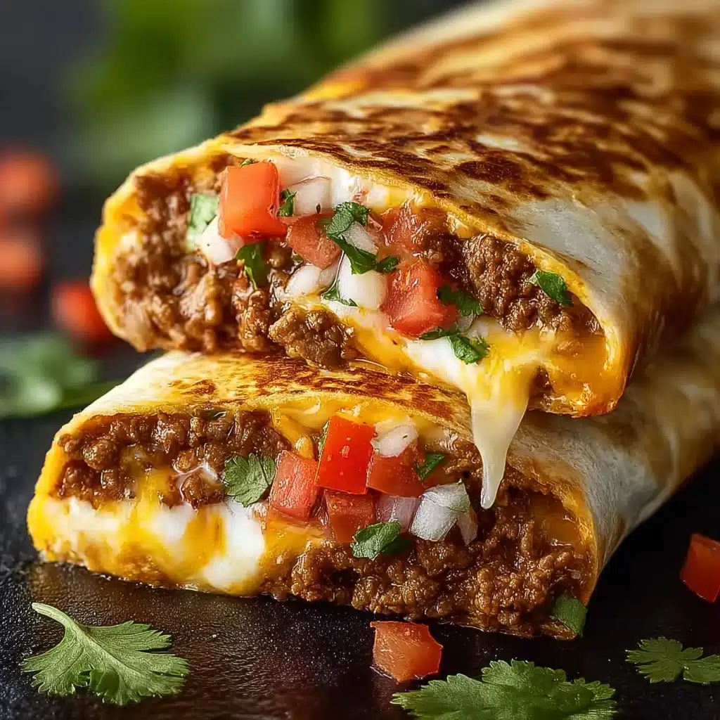Cheesy Beef Chimichangas– Easy Dinner Recipe