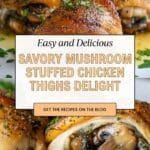 Baked Mushroom Stuffed Chicken Thighs Recipe