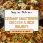 Creamy Smothered Chicken and Rice Recipe