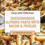 Loaded turkey Bacon Cheeseburger Alfredo Pasta Recipe