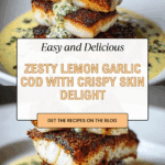 Delicious Lemon Garlic Butter Cod with Crispy Skin Recipe