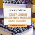 Lemon Blueberry Shortbread Mousse Cake Recipe