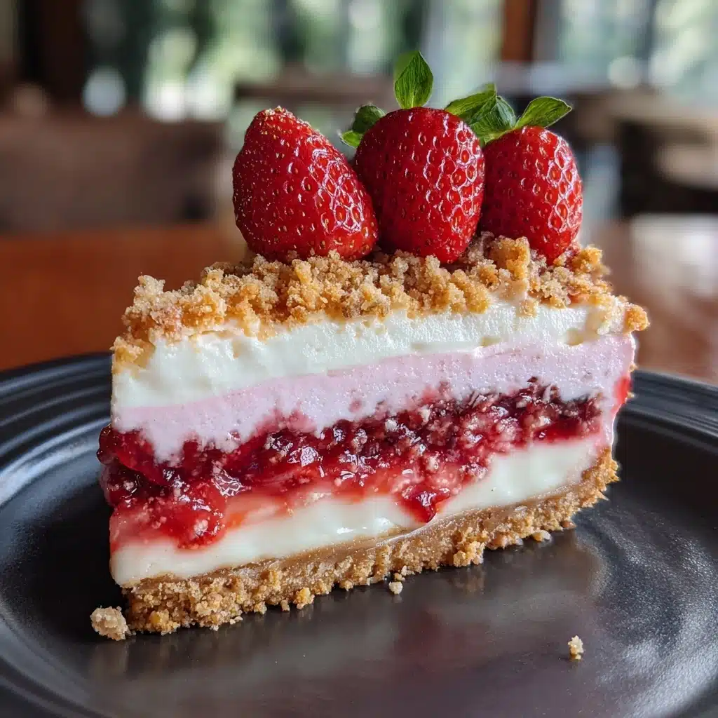 Berrylicious Strawberry Crunch Cheese Cake Recipe