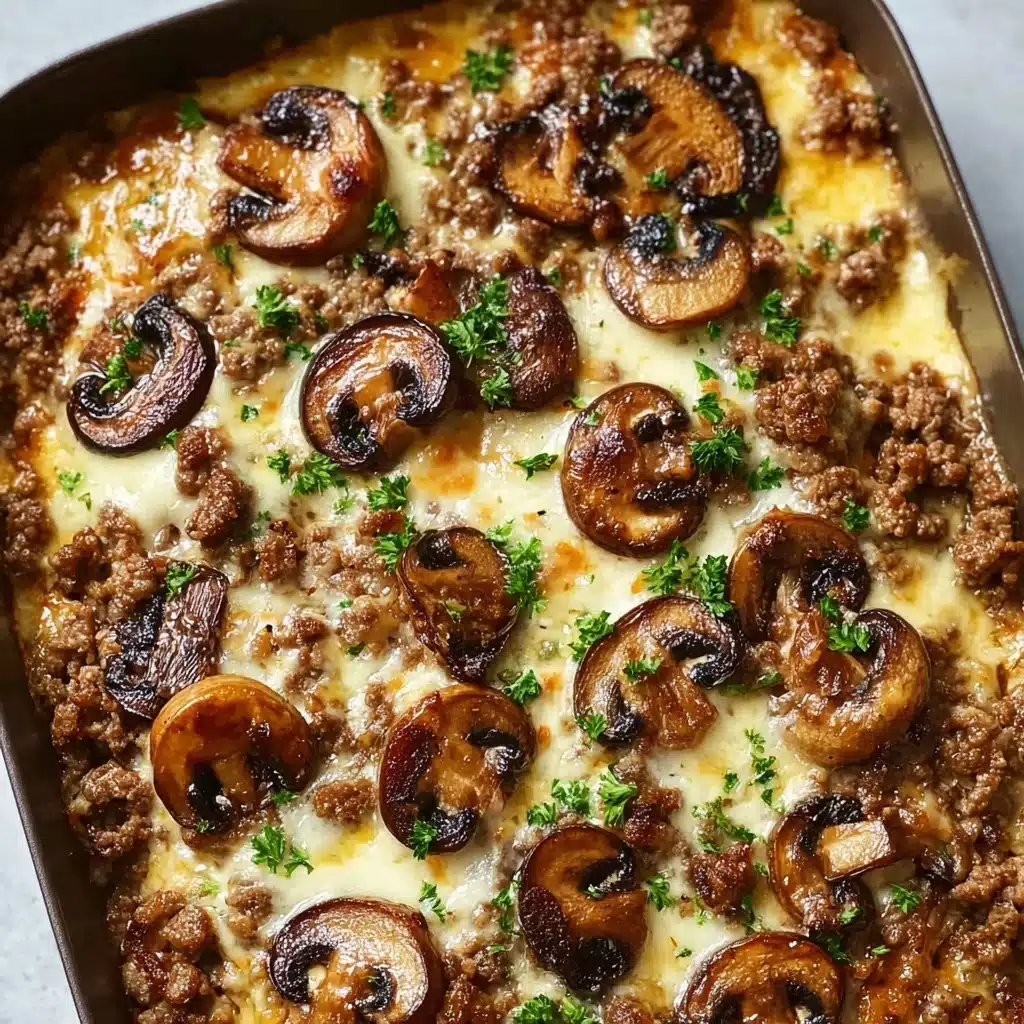 Hamburger Mushroom Bake Recipe - Recipe Image