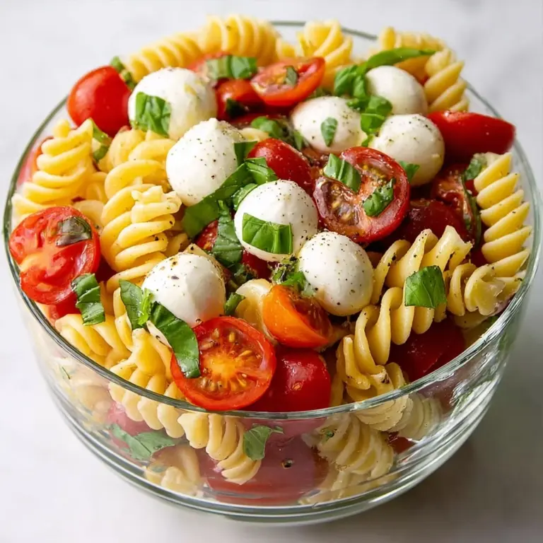 Creamy Caprese Pasta Salad Recipe