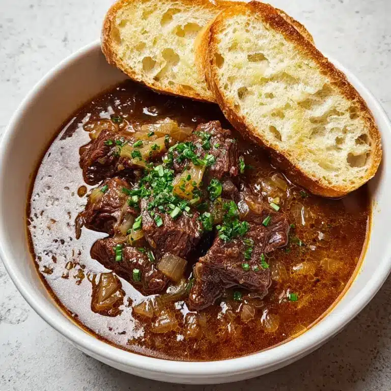 French Onion Beef Short Rib Soup Recipe