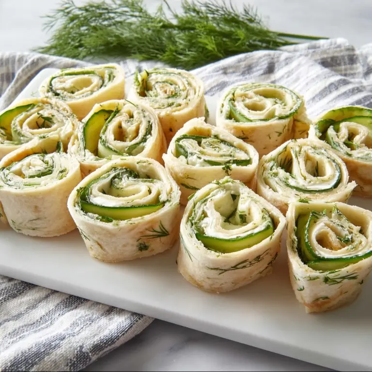 Light and Refreshing Cucumber Dill Pinwheels Recipe