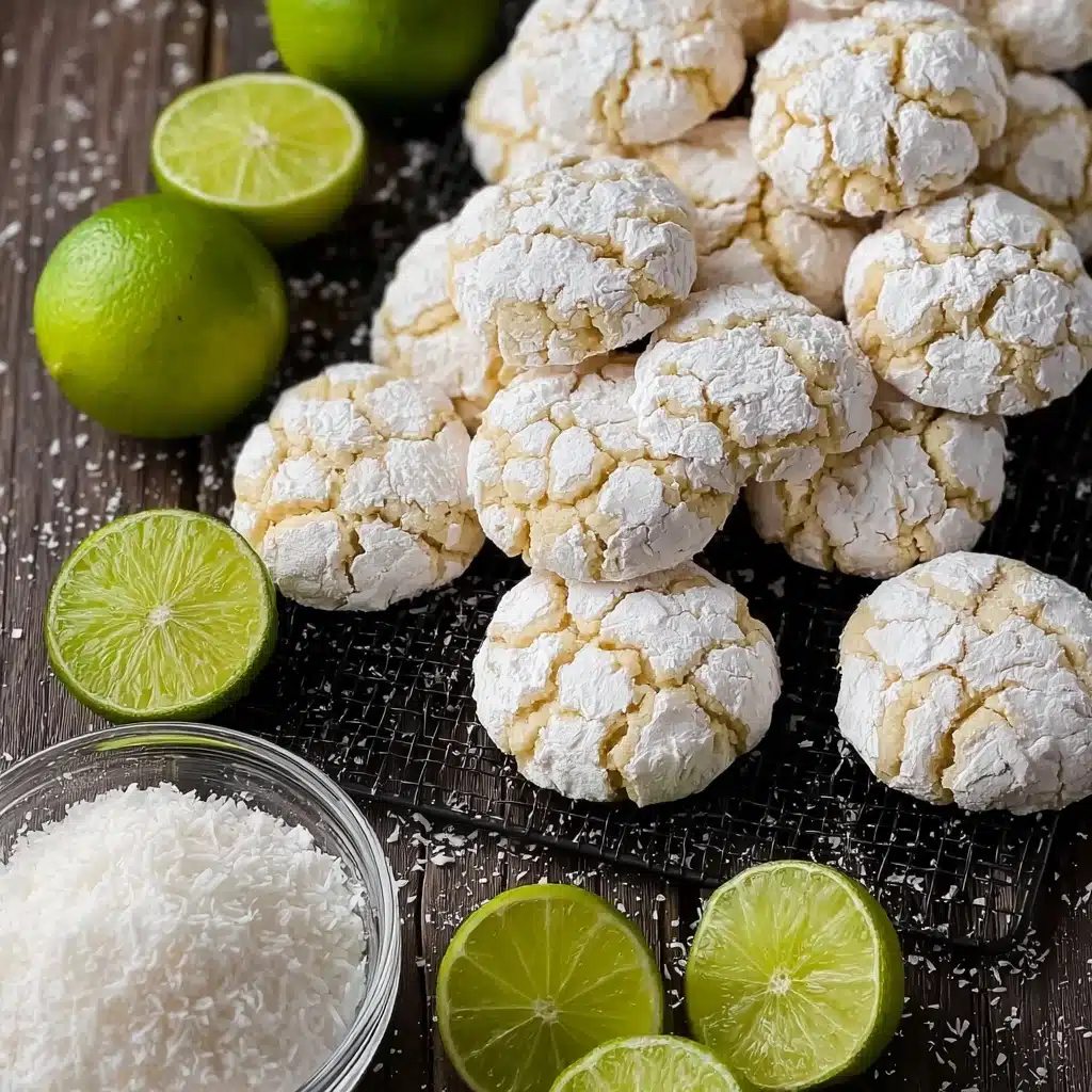 Coconut Key Lime Crinkle Cookies Recipe - Recipe Image