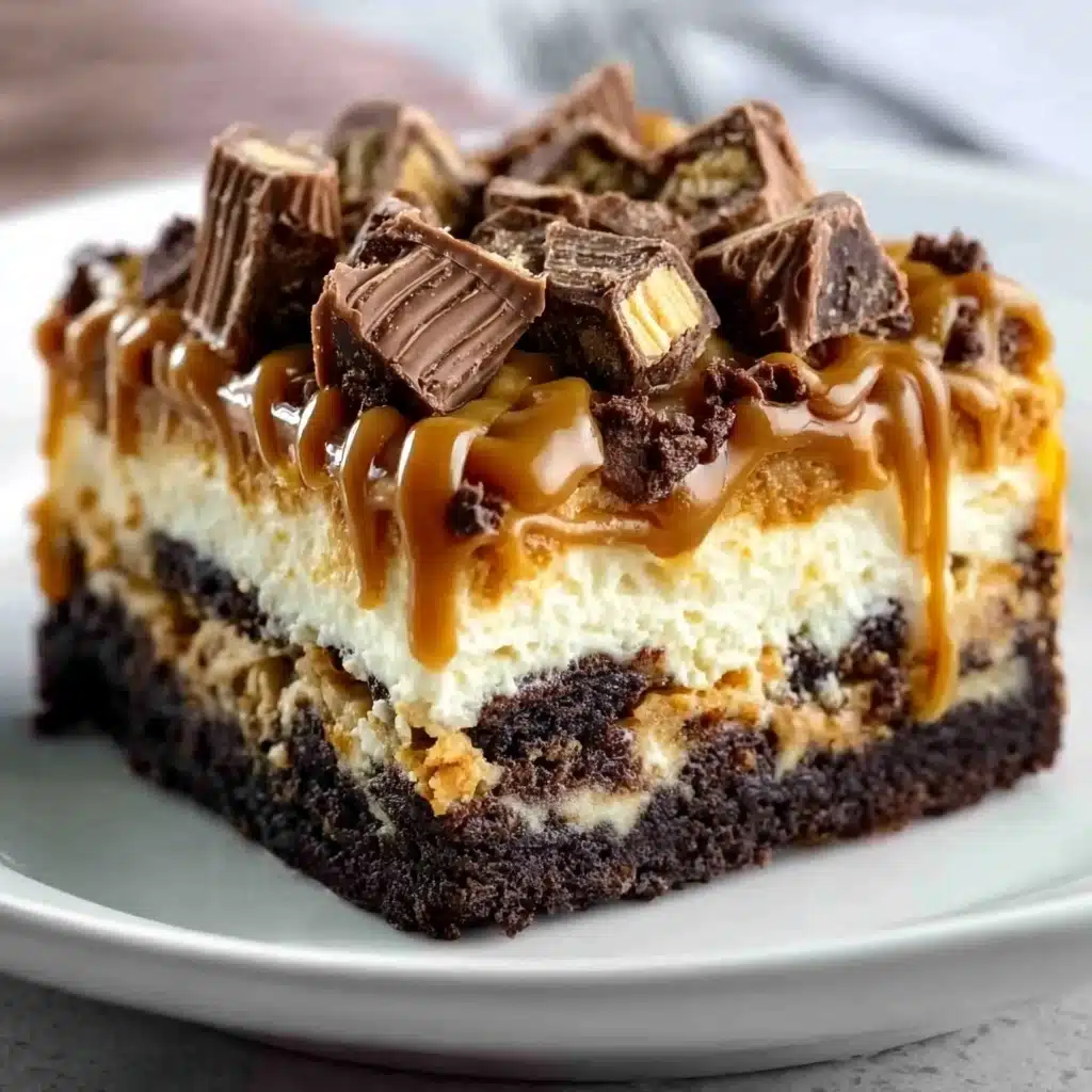 Irresistible Snickers Poke Cake Recipe - Recipe Image