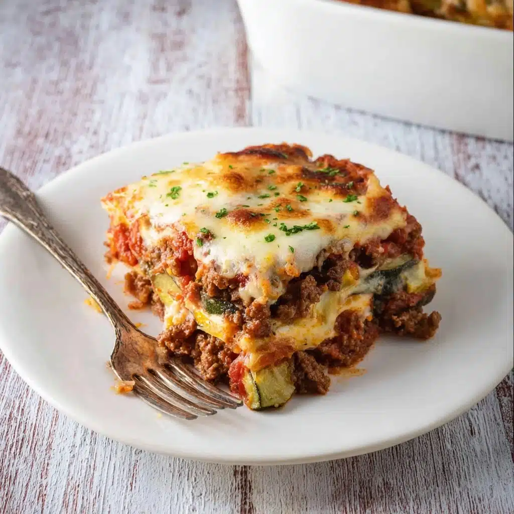Ground Beef Zucchini Casserole Recipe - Recipe Image