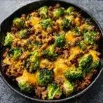 Keto Hamburger Broccoli Skillet Recipe