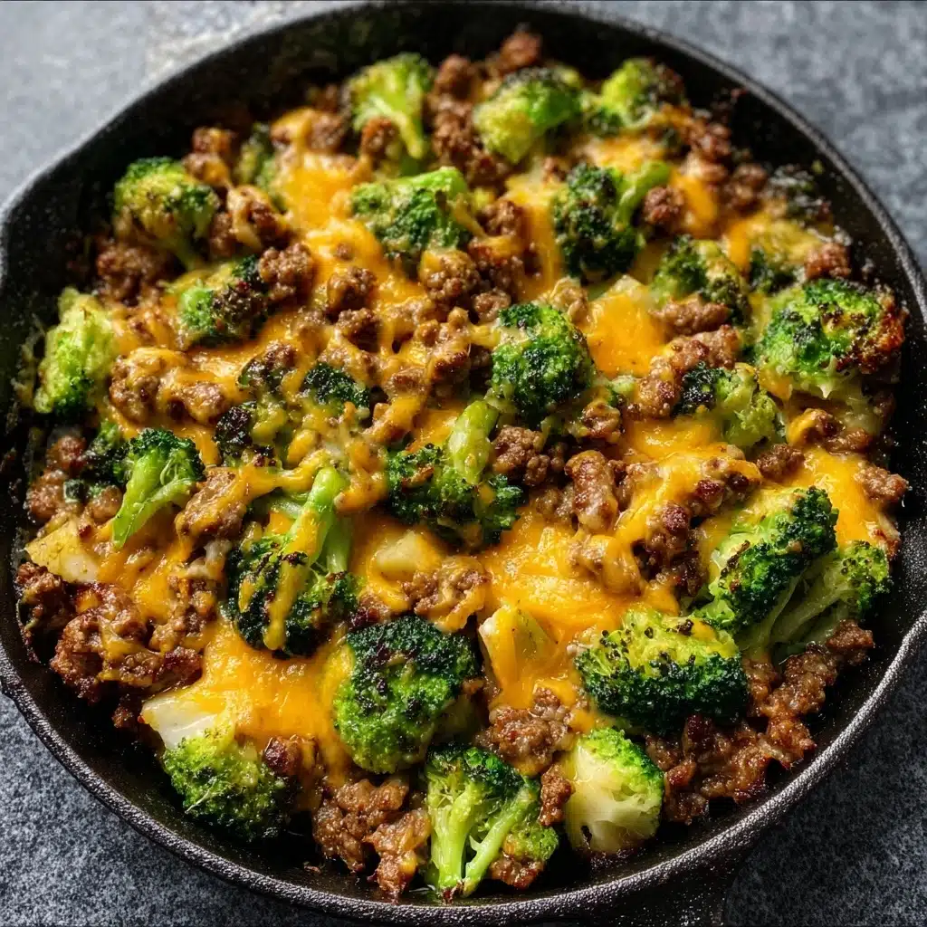 Keto Hamburger Broccoli Skillet Recipe - Recipe Image