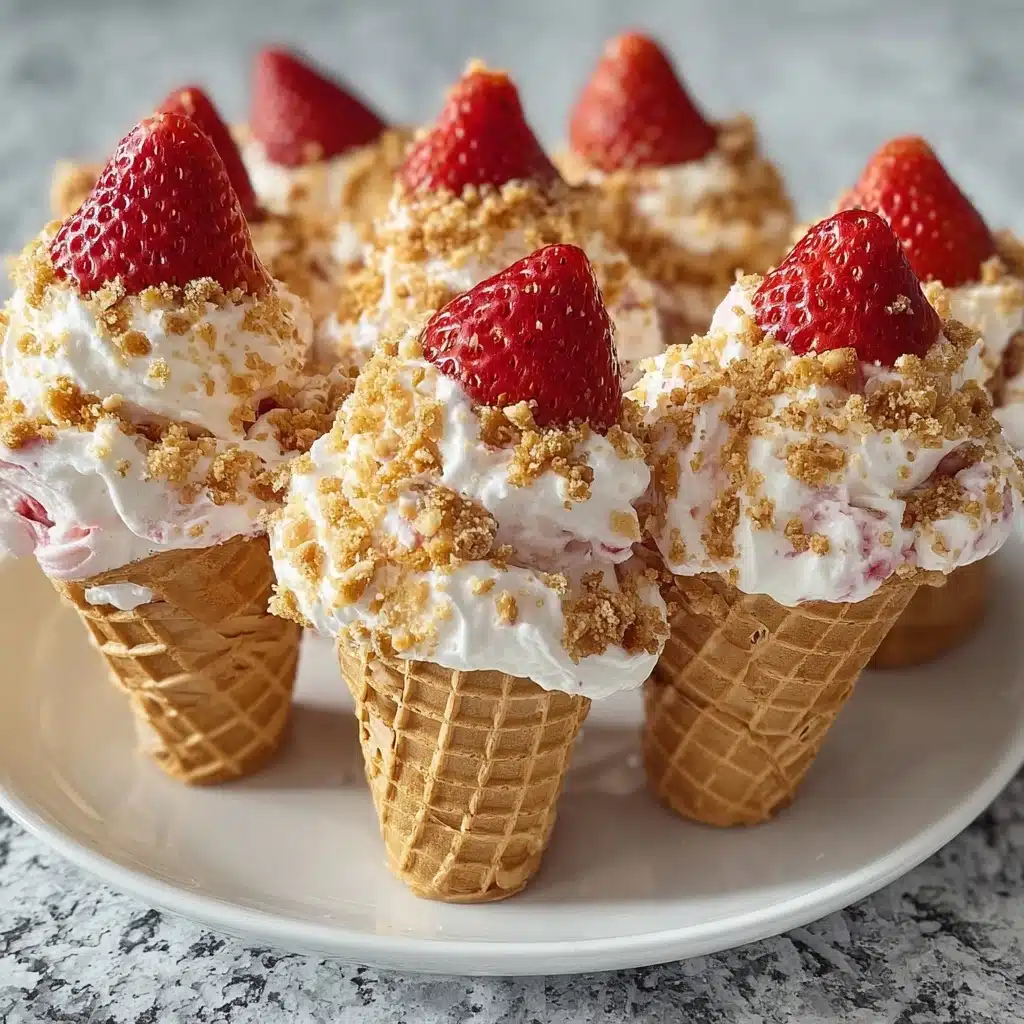Strawberry Crunch Cheesecake Cones Recipe - Recipe Image