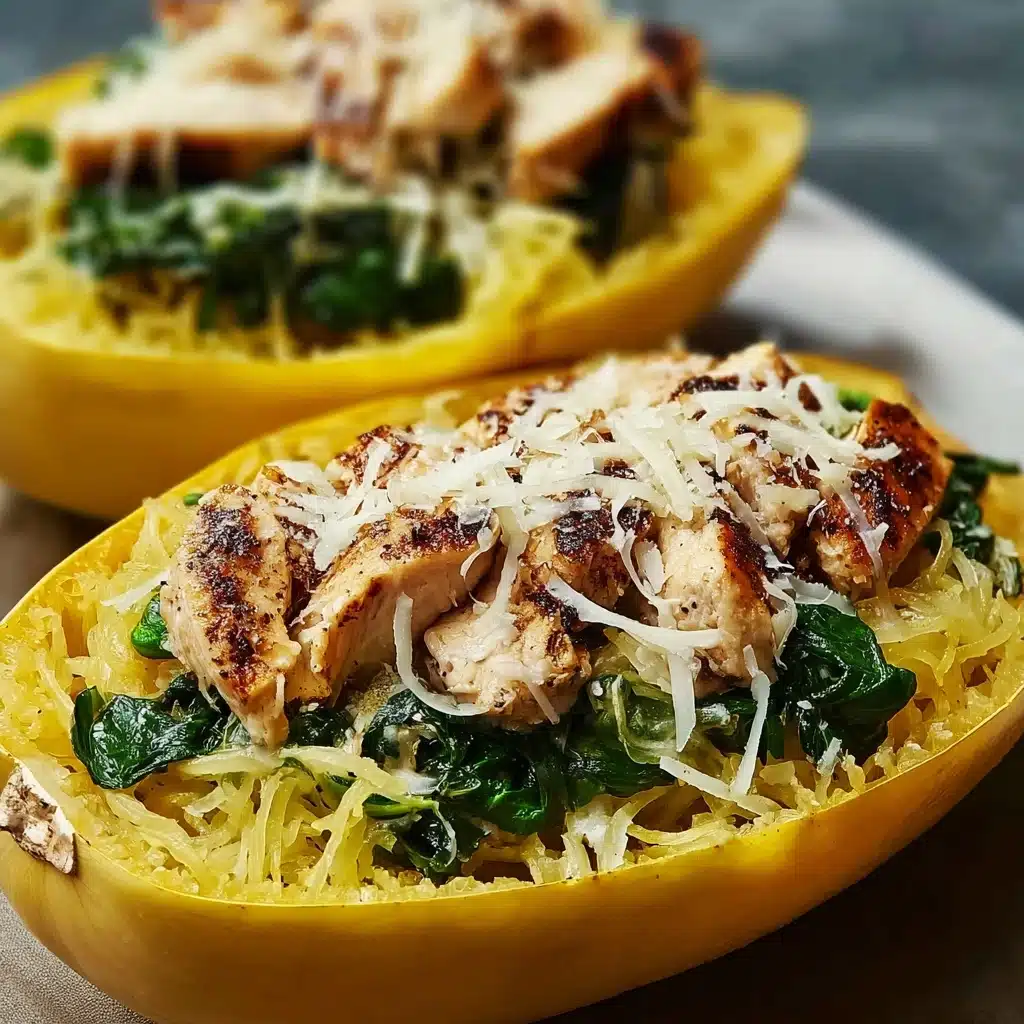 paghetti Squash with Chicken and Spinach Recipe - Recipe Image