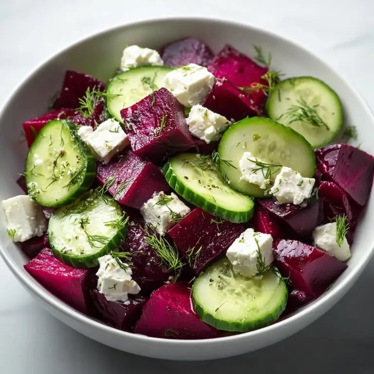 Beet Salad with Feta, Cucumbers, and Dillngredients Recipe