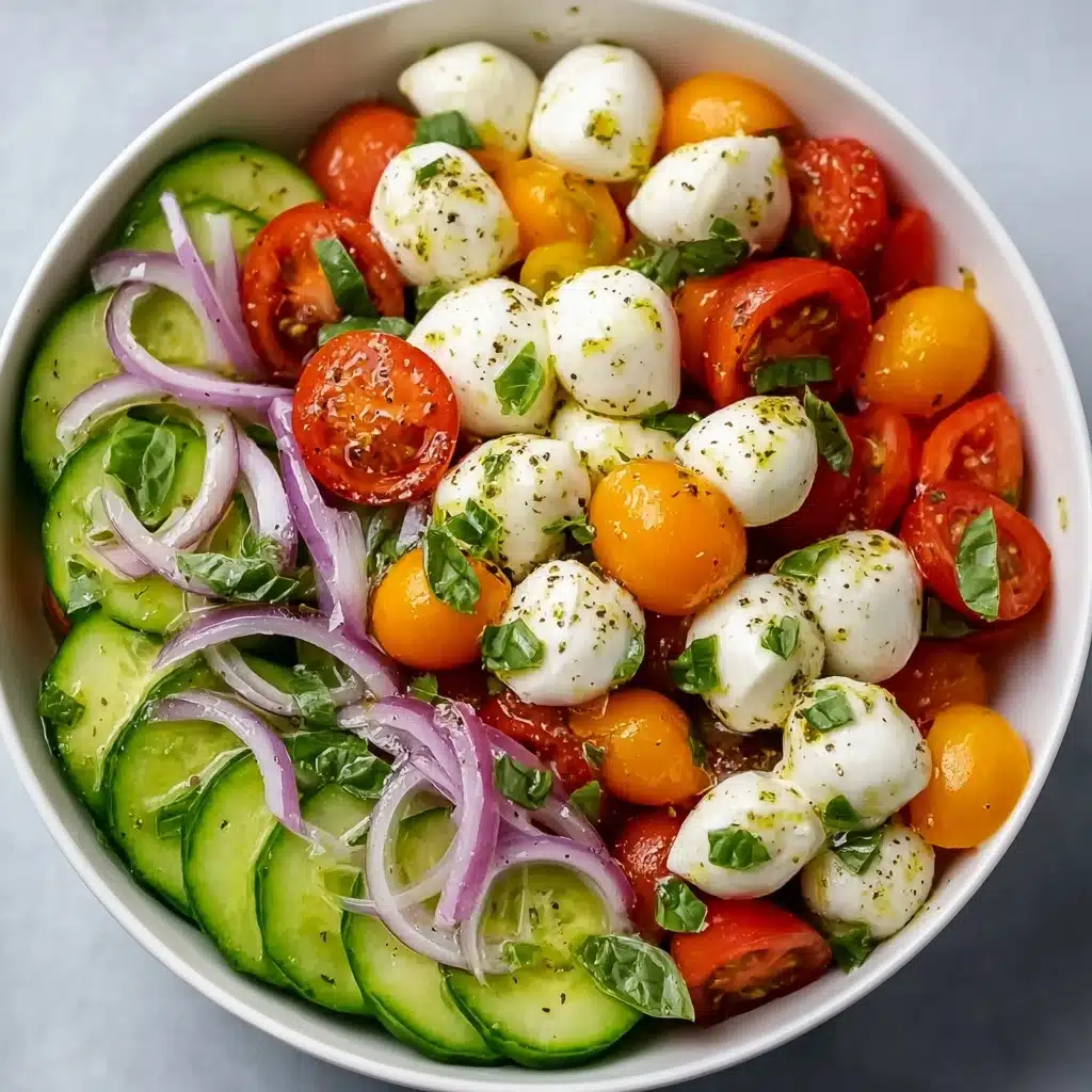 Cucumber Caprese Salad Recipe - Recipe Image