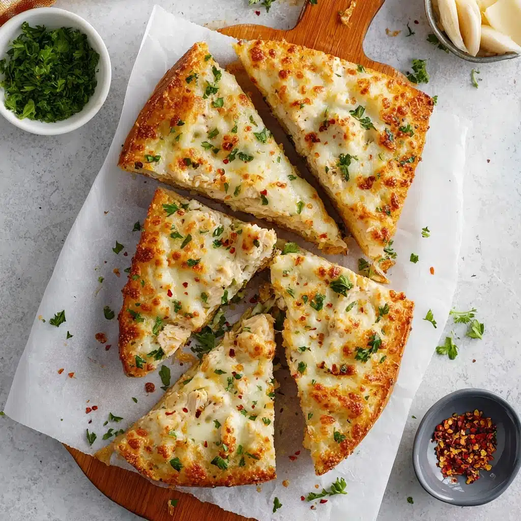 Viral Chicken Alfredo Garlic Bread Recipe