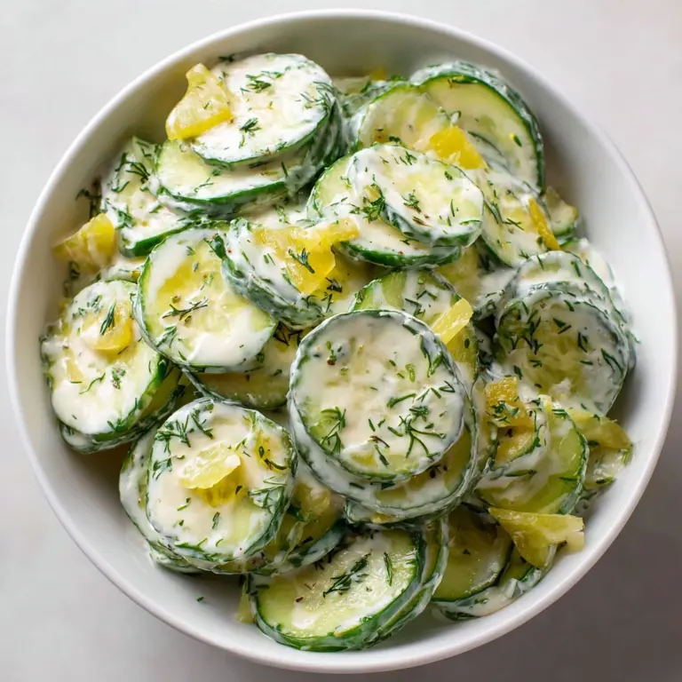 Pickle Juice Ranch Cucumber Salad Recipe