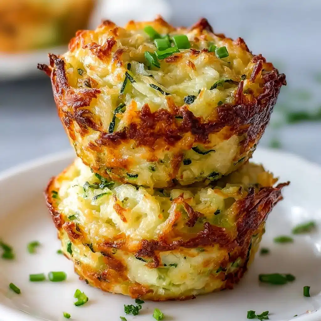 Crispy Parmesan Zucchini Potato Muffins Recipe
