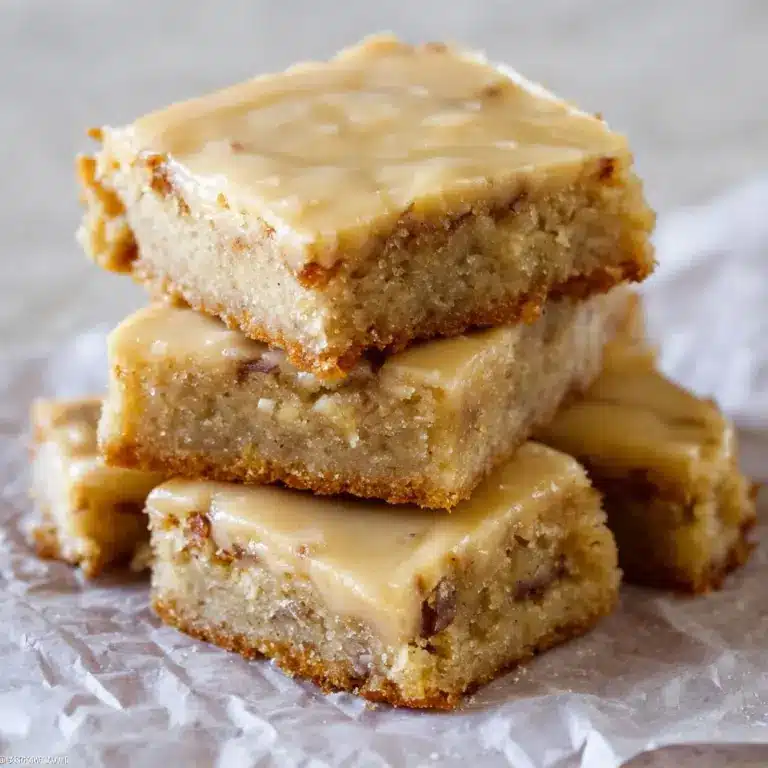 Maple Glazed Apple Blondies Recipe