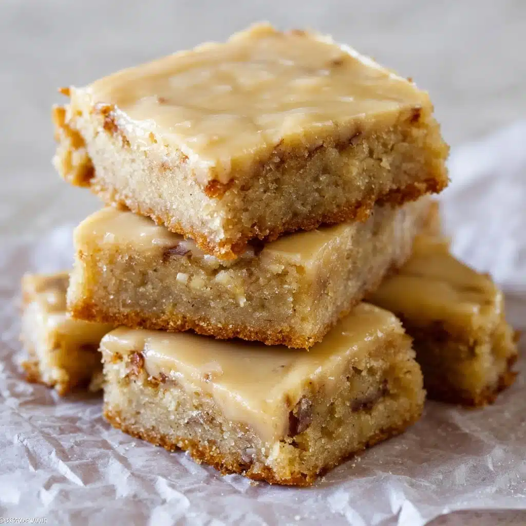 Maple Glazed Apple Blondies Recipe