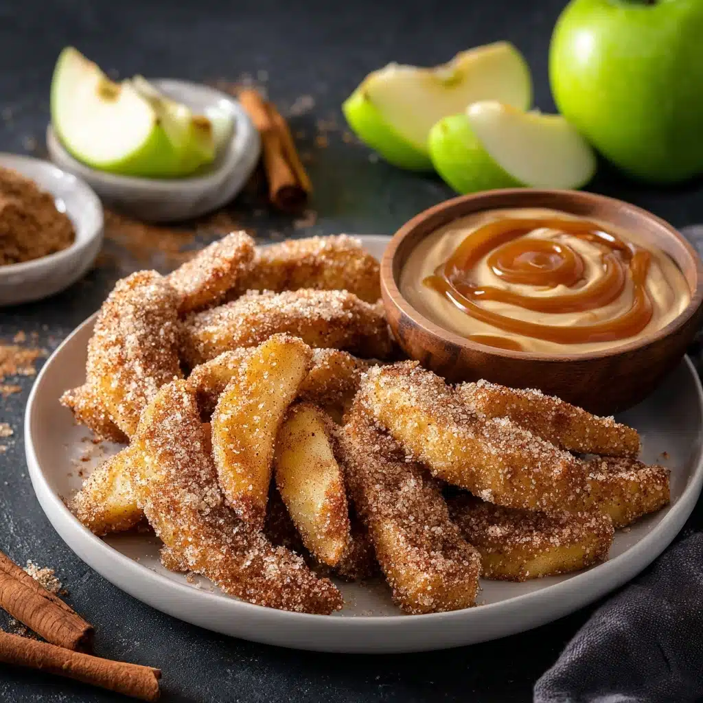 Apple Fries with Caramel Cream Dip Recipe - Recipe Image