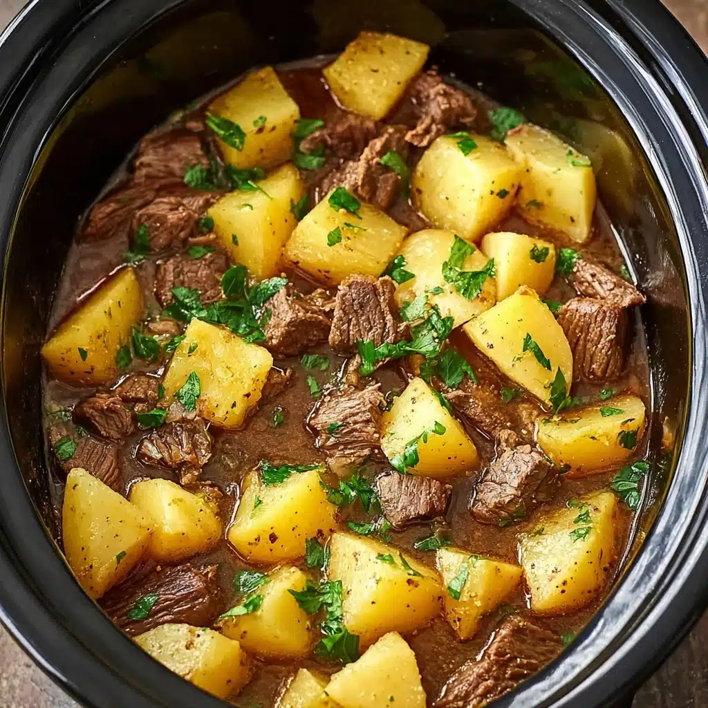 Slow Cooker Steak and Cheddar Potato Casserole Recipe