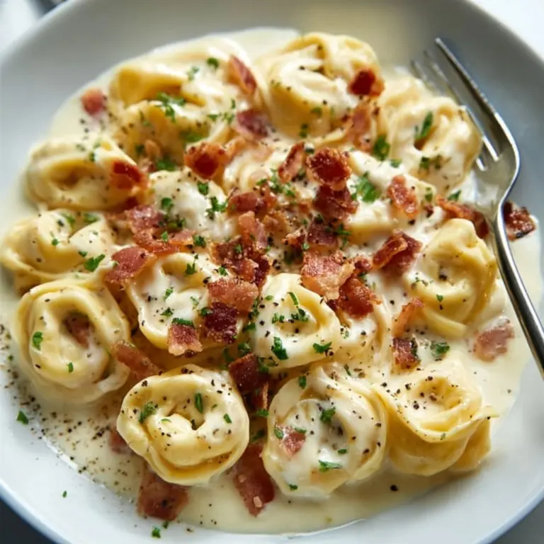 Creamy Tortellini Carbonara Recipe