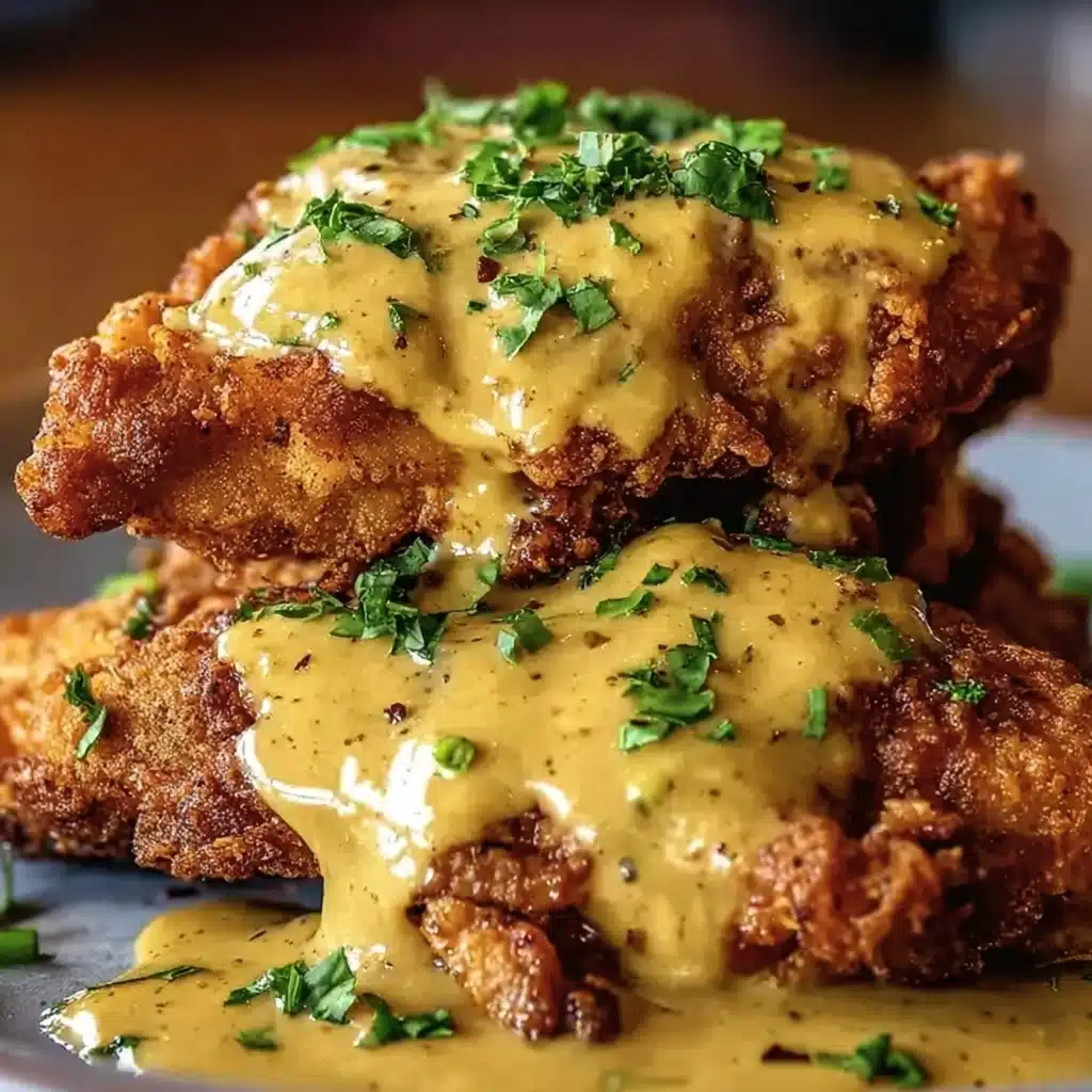Pretzel Chicken with Mustard-Cheddar Sauce Recipe - Recipe Image
