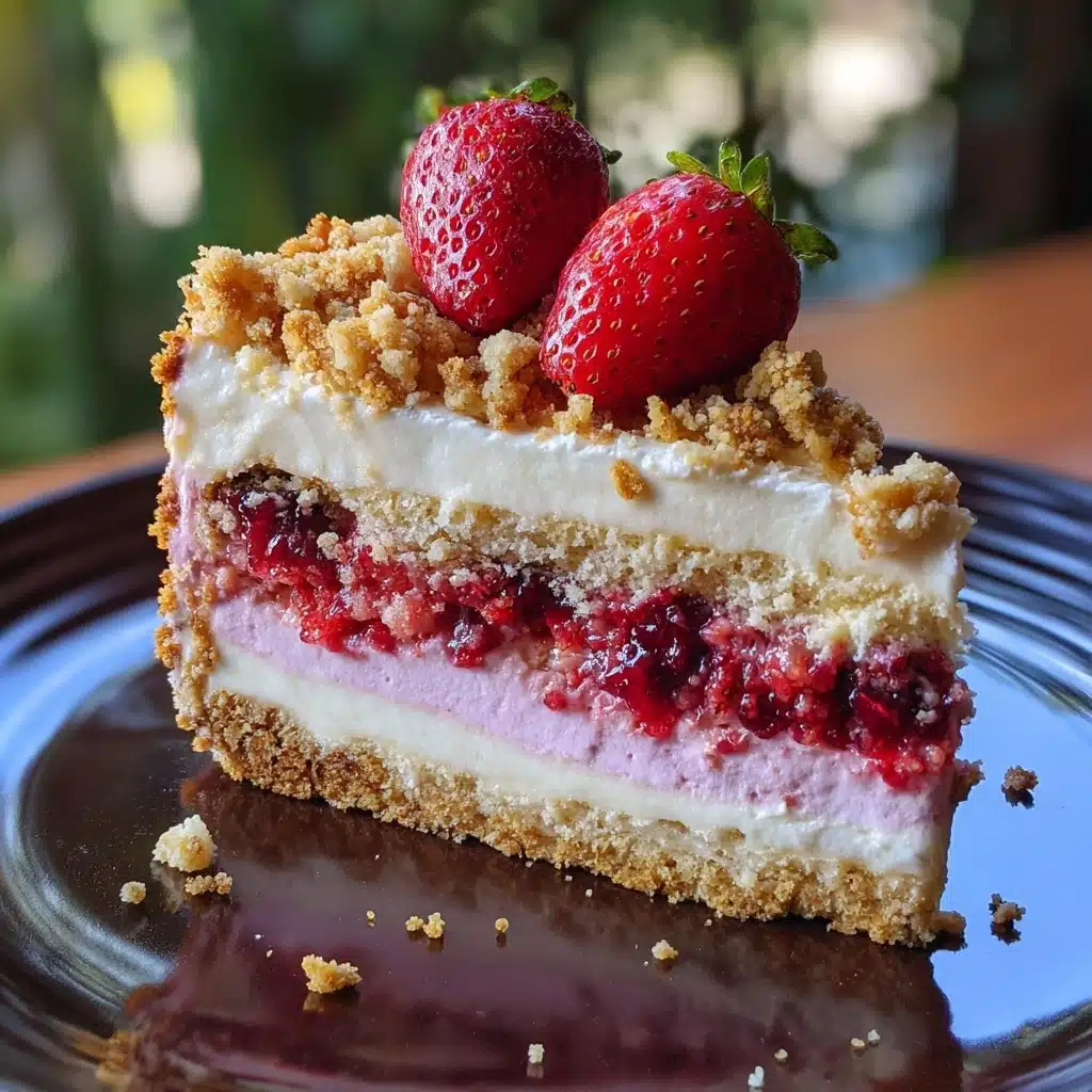 Berrylicious Strawberry Crunch Cheese Cake Recipe