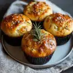 Easy Garlic Rosemary Focaccia Muffins Recipe