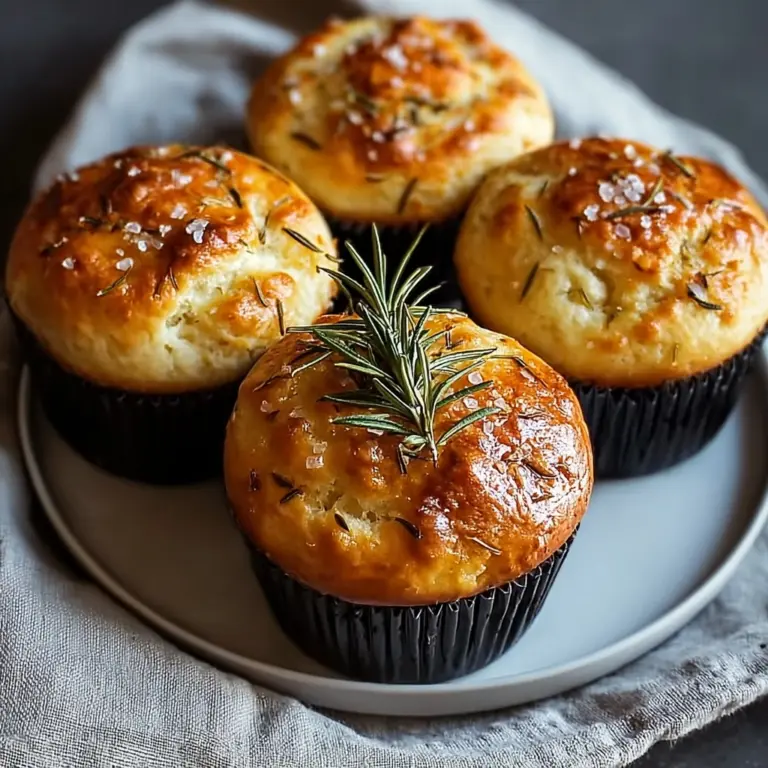 Easy Garlic Rosemary Focaccia Muffins Recipe